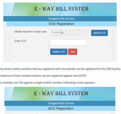 EWay Bill Generation Through SMS